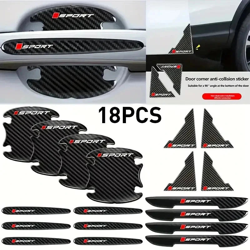18-Piece Carbon Fiber Full Car Protection Kit
