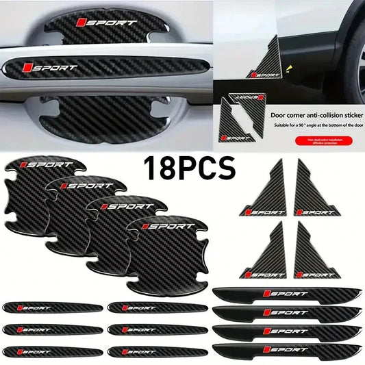 18-Piece Carbon Fiber Full Car Protection Kit